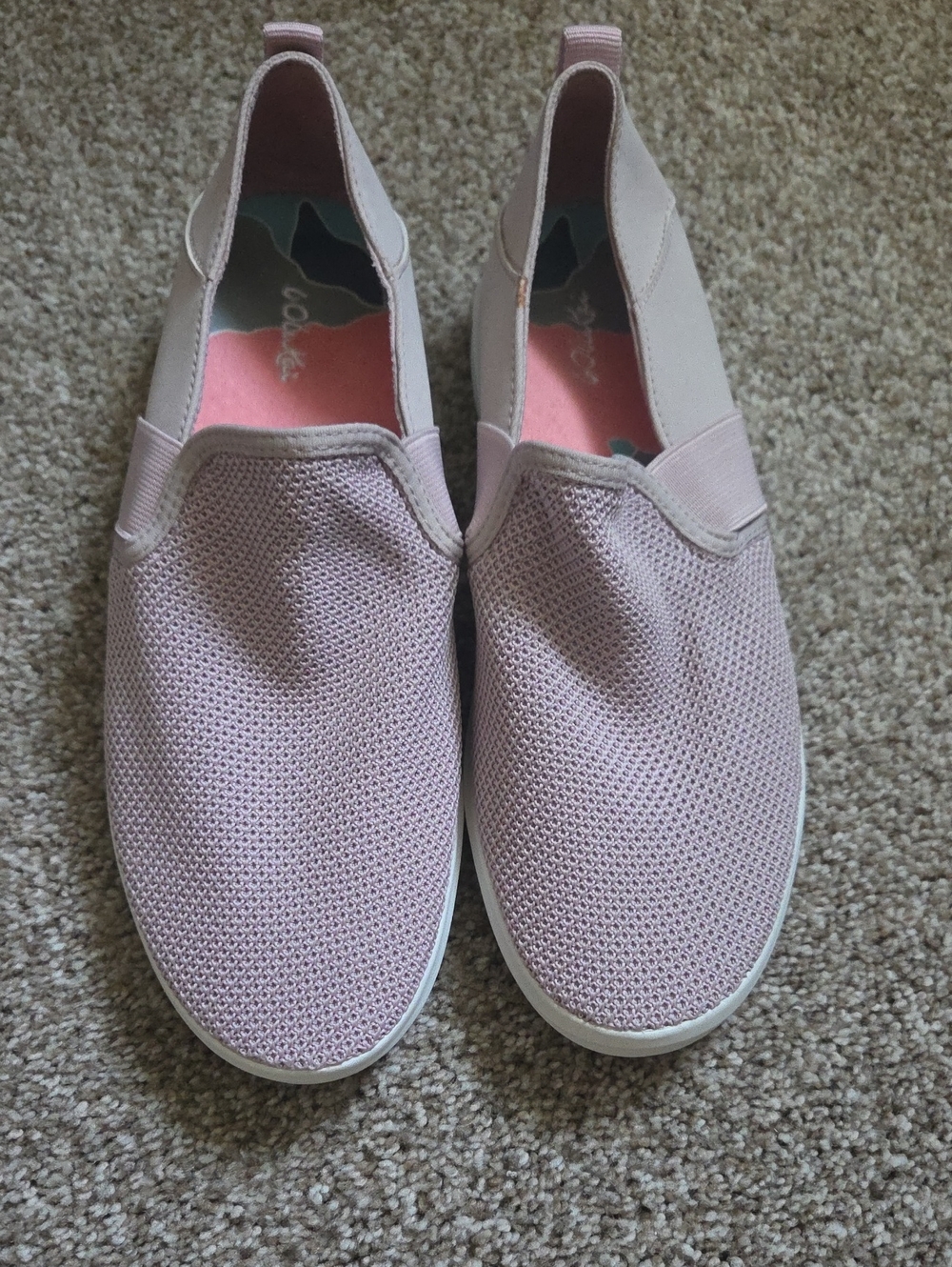 Comfort Knit Slip-On Olukai Sneakers - Light Pink Women’s Shoes